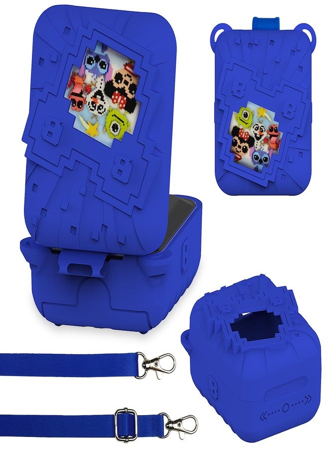 RAWECUD Silicone Case for Bitzee Disney Interactive Toy Digital Pet, Protective Cover for Bitzee Disney Virtual Digital Pet Accessories (Blue) - Image 1